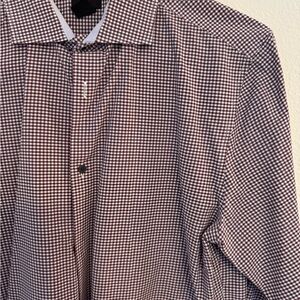 Men's Black and White Checkered Shirt